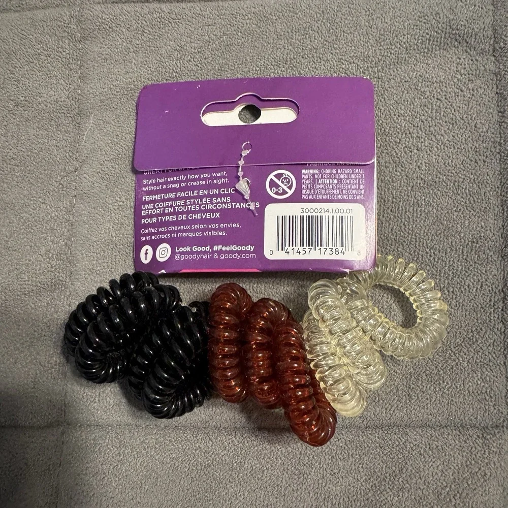 GOODY Dentless Jelly Bands Coil Mini Ponytails 10ct NEW